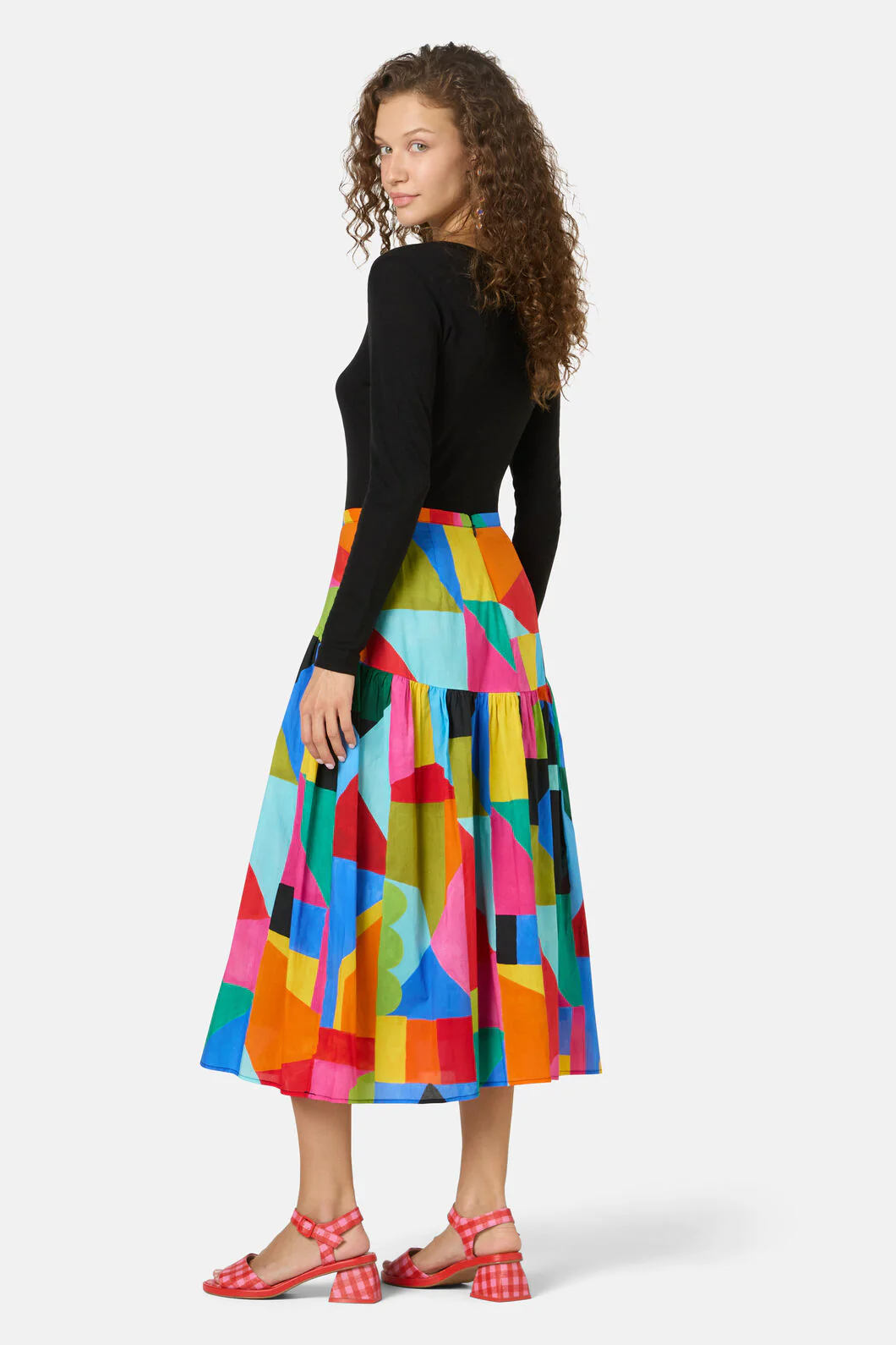 Abstract Symphony Midi Skirt - Image 3