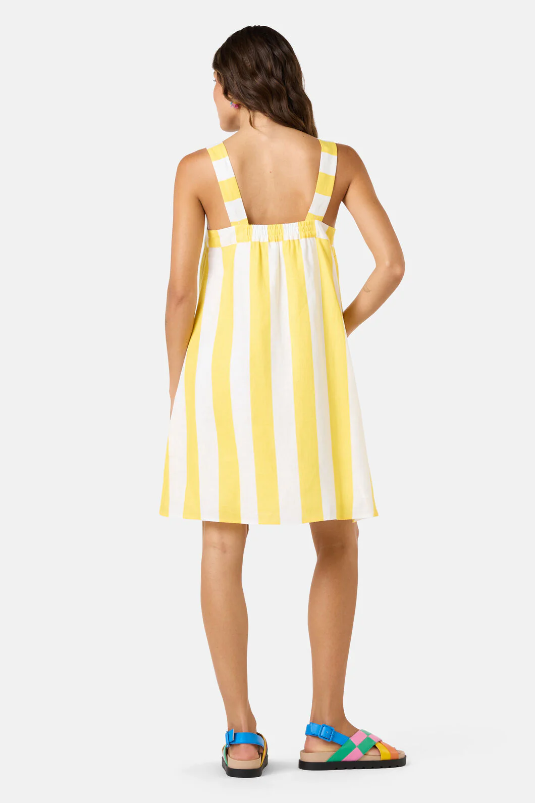 Amara Stripe Linen Dress - Image 4