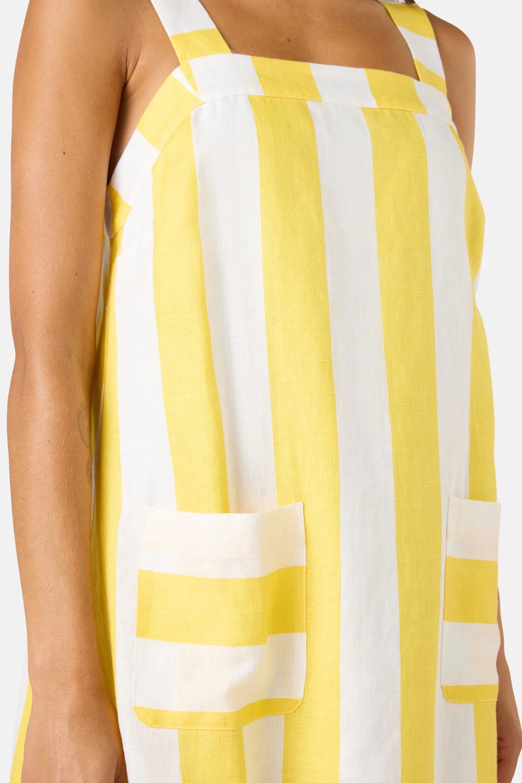 Amara Stripe Linen Dress - Image 6