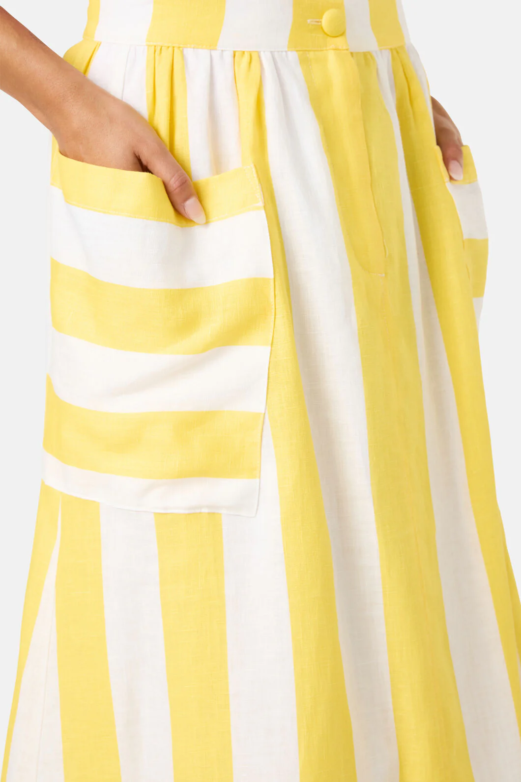 Amara Stripe Linen Skirt - Image 5
