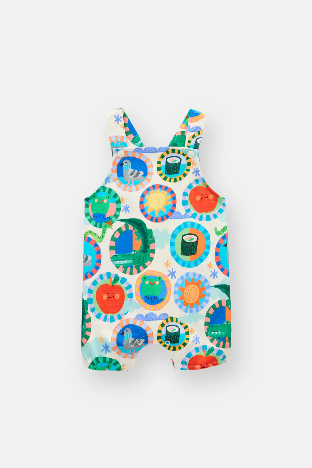 Animal Stamp Baby Overalls - Image 3