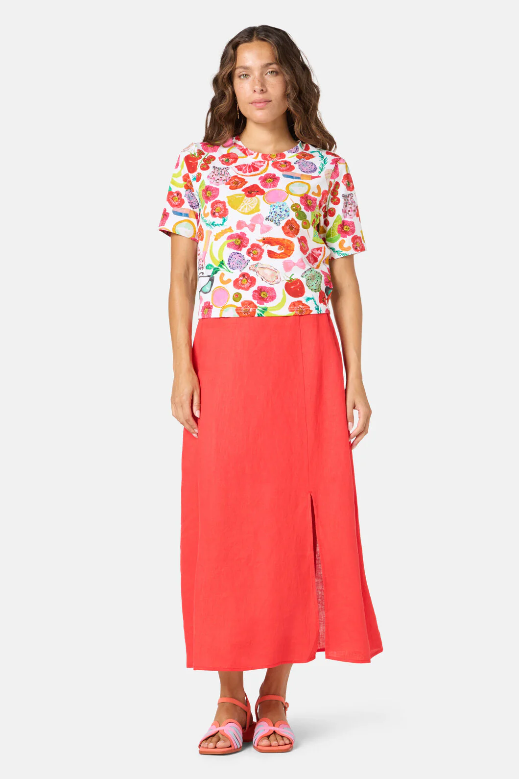 Antipasto Print Crop Tee - Image 2