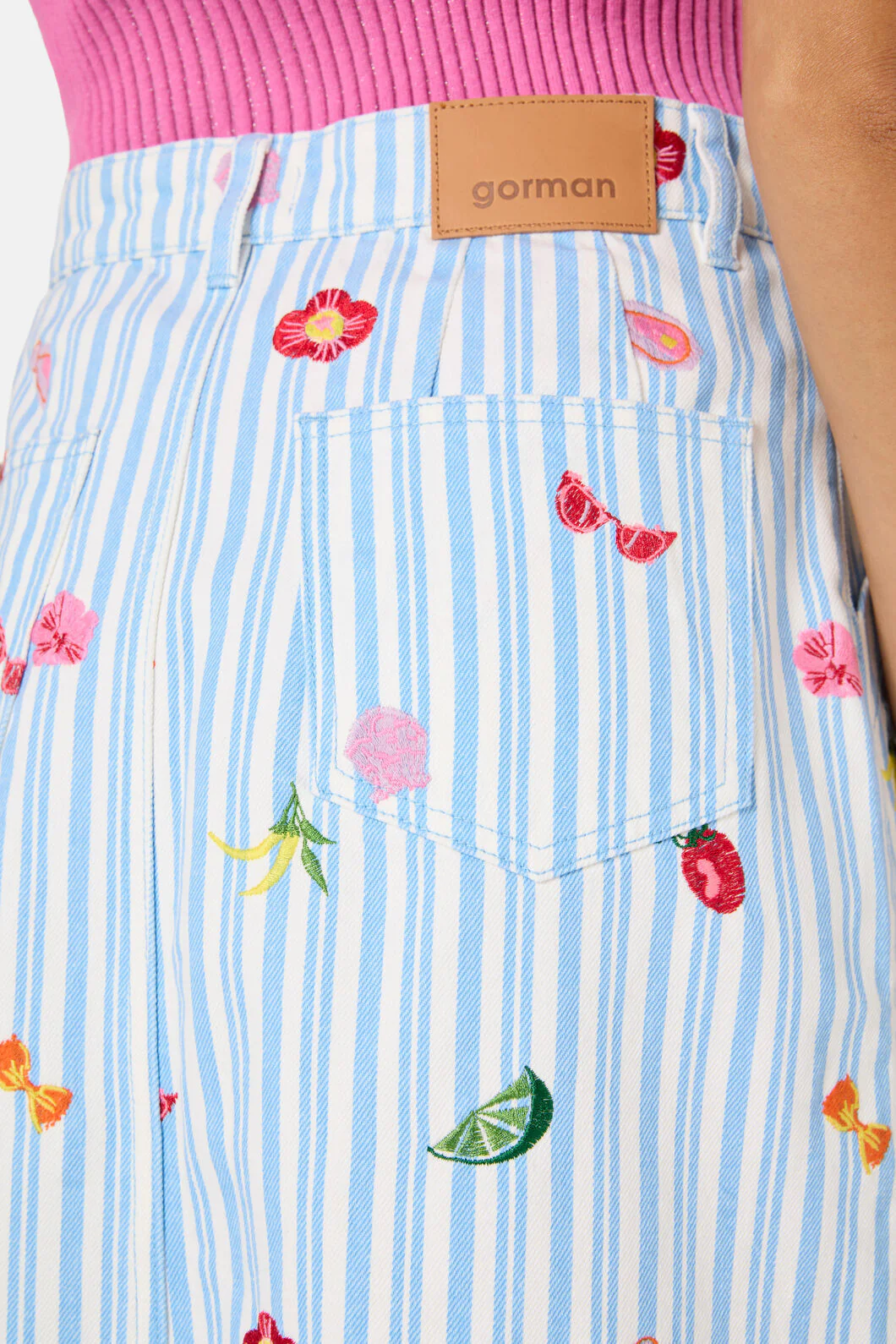 Antipasto Print Denim Skirt - Image 4