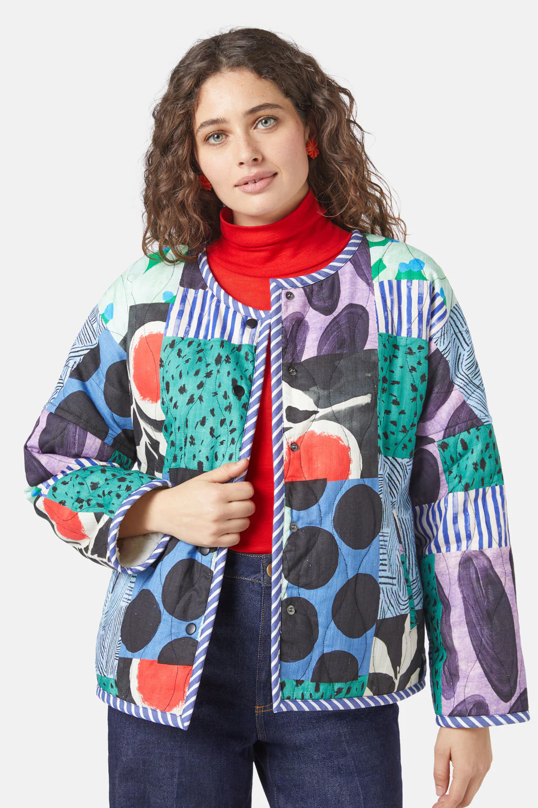 Artists Patchwork Quilted Jacket - Image 2