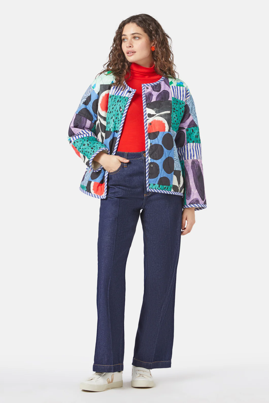 Artists Patchwork Quilted Jacket - Image 3