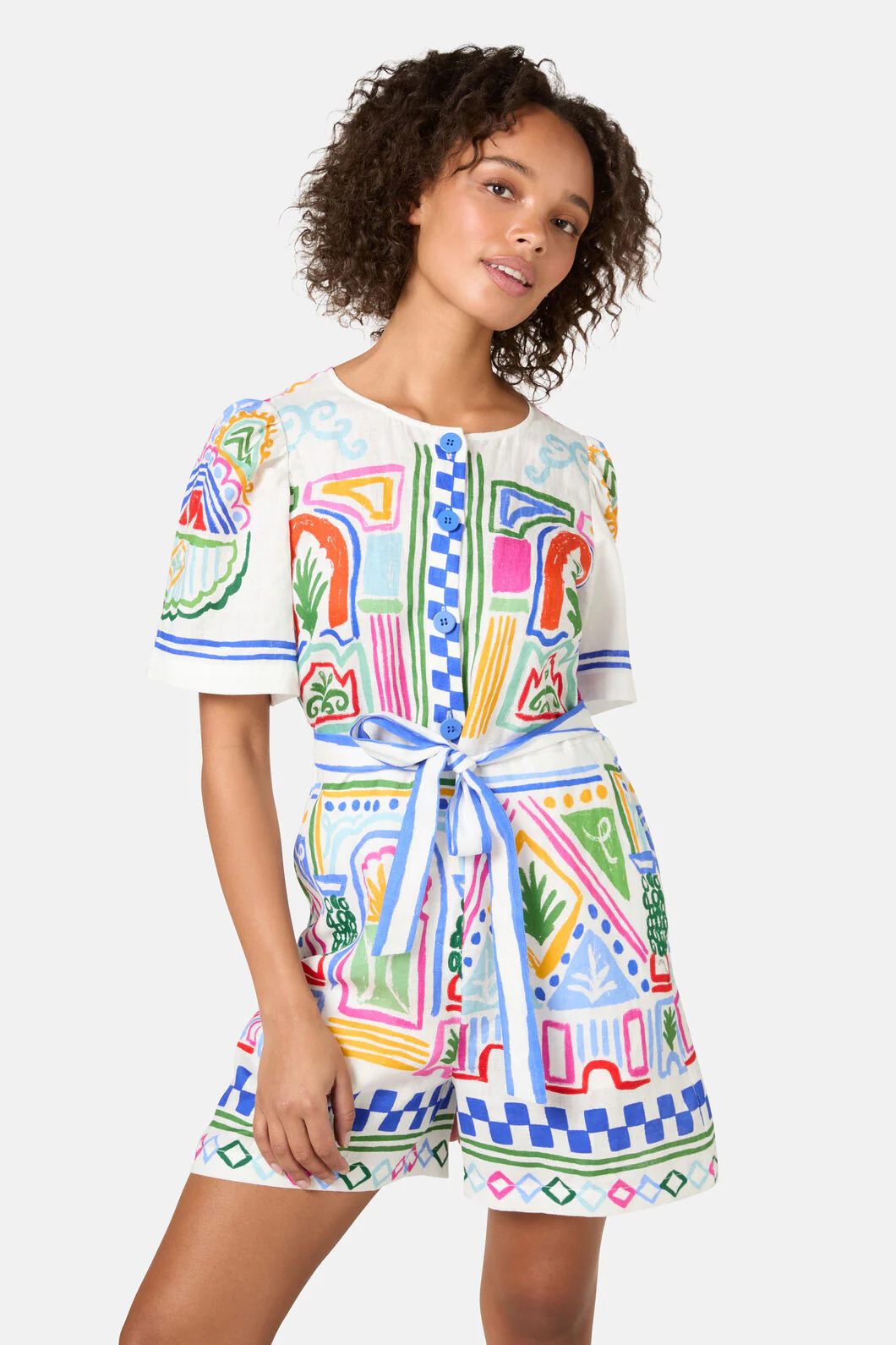 Atrium Print Playsuit - Image 2