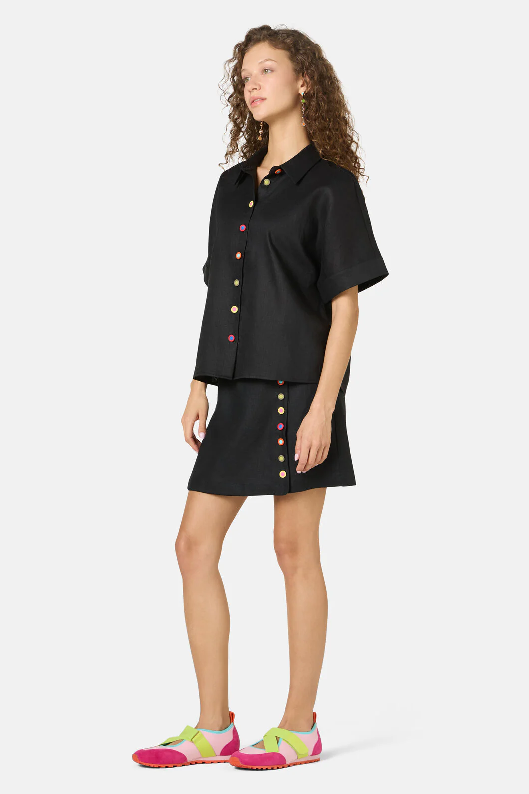 Benne Button Plain Shirt - Image 3