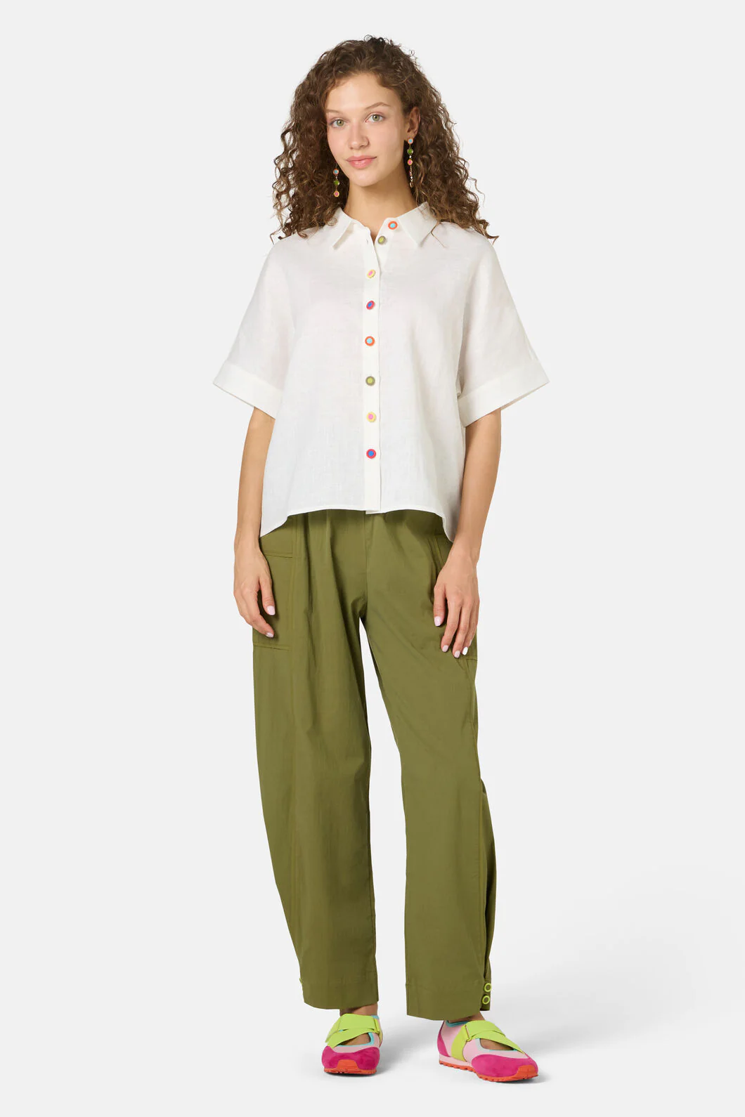Benne Button Plain Shirt - Image 7