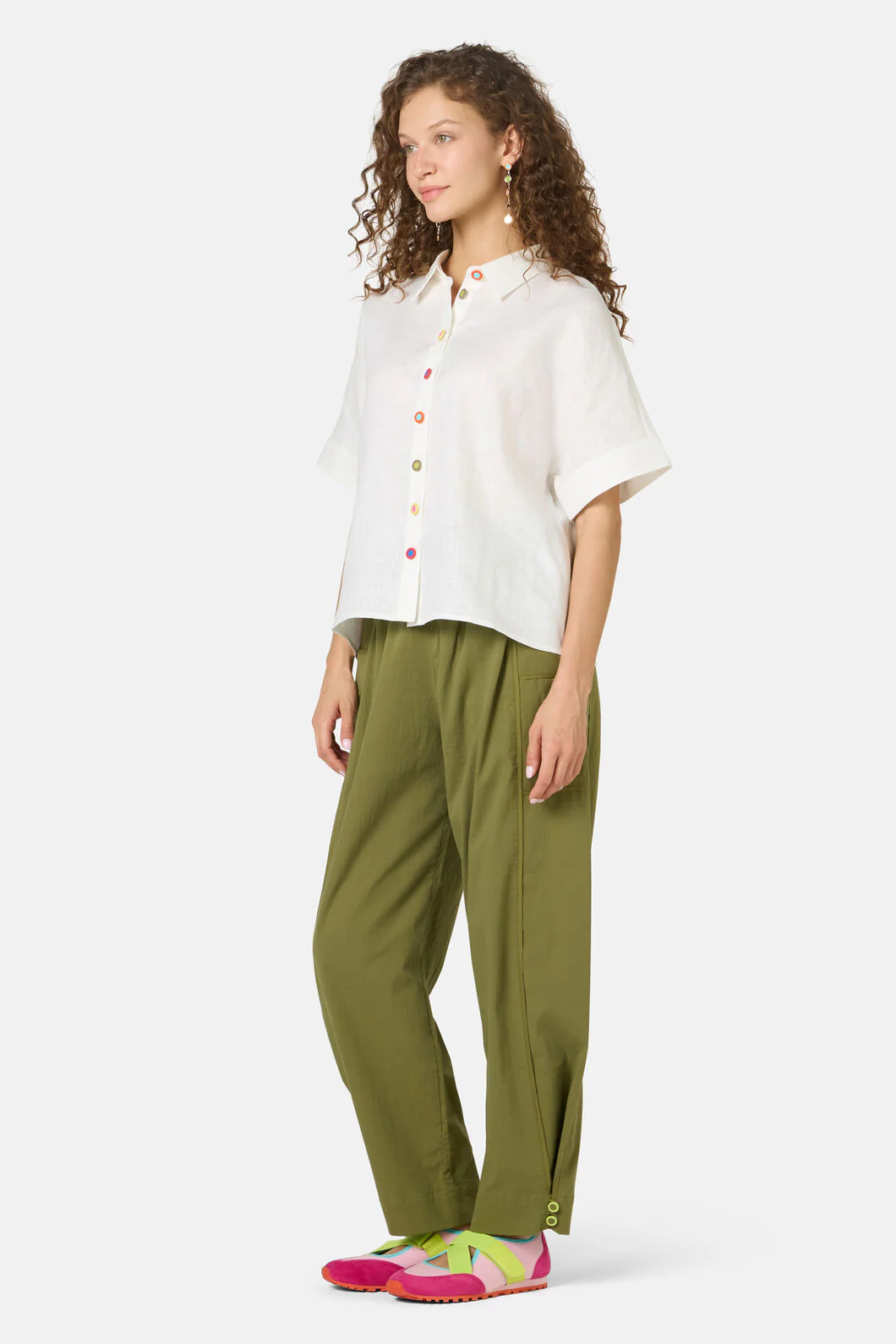 Benne Button Plain Shirt - Image 8