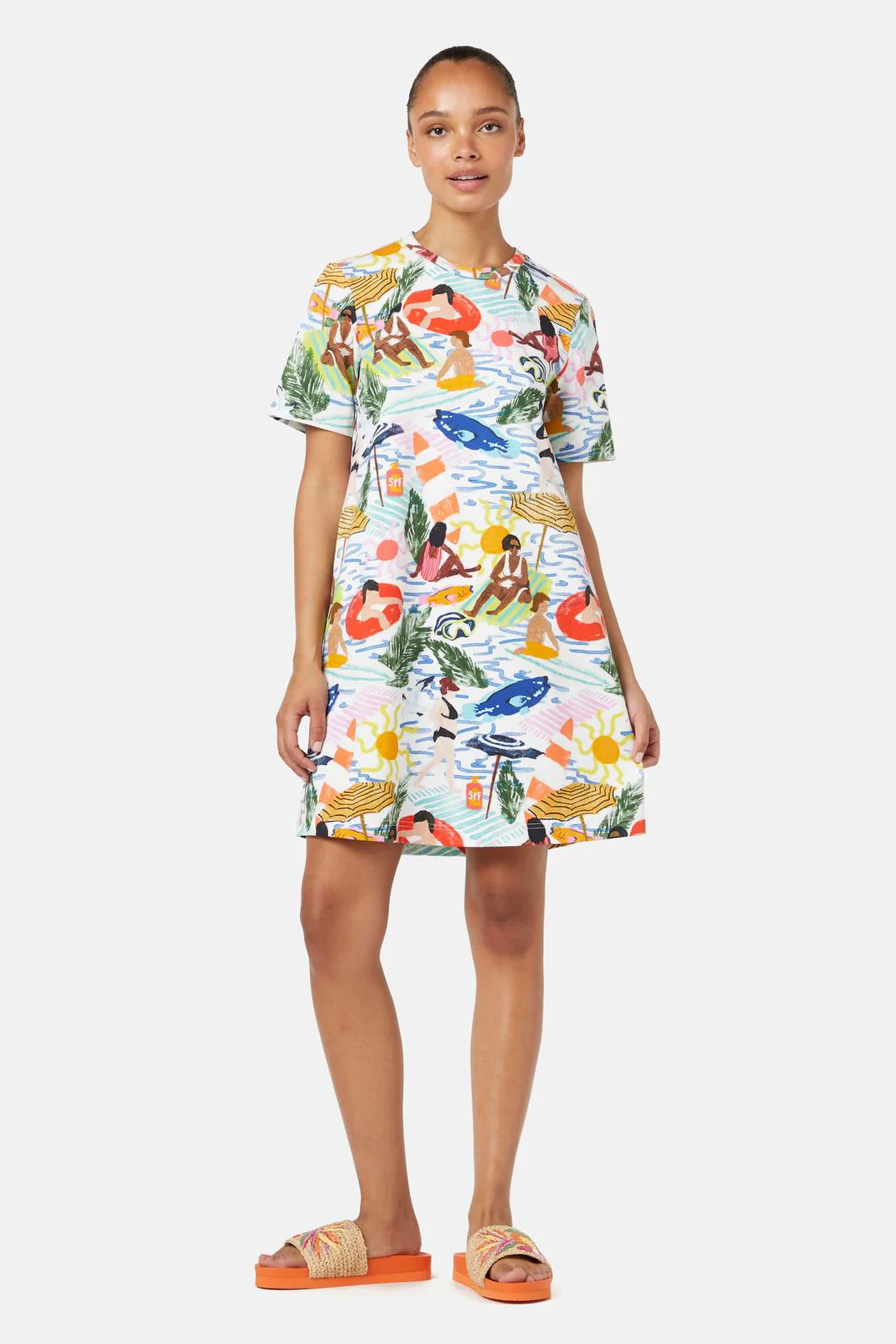Between The Flags Jersey Dress - Image 2