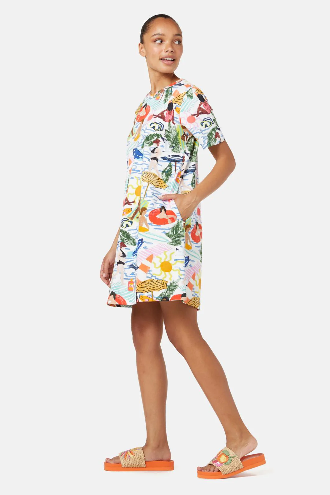 Between The Flags Jersey Dress - Image 3