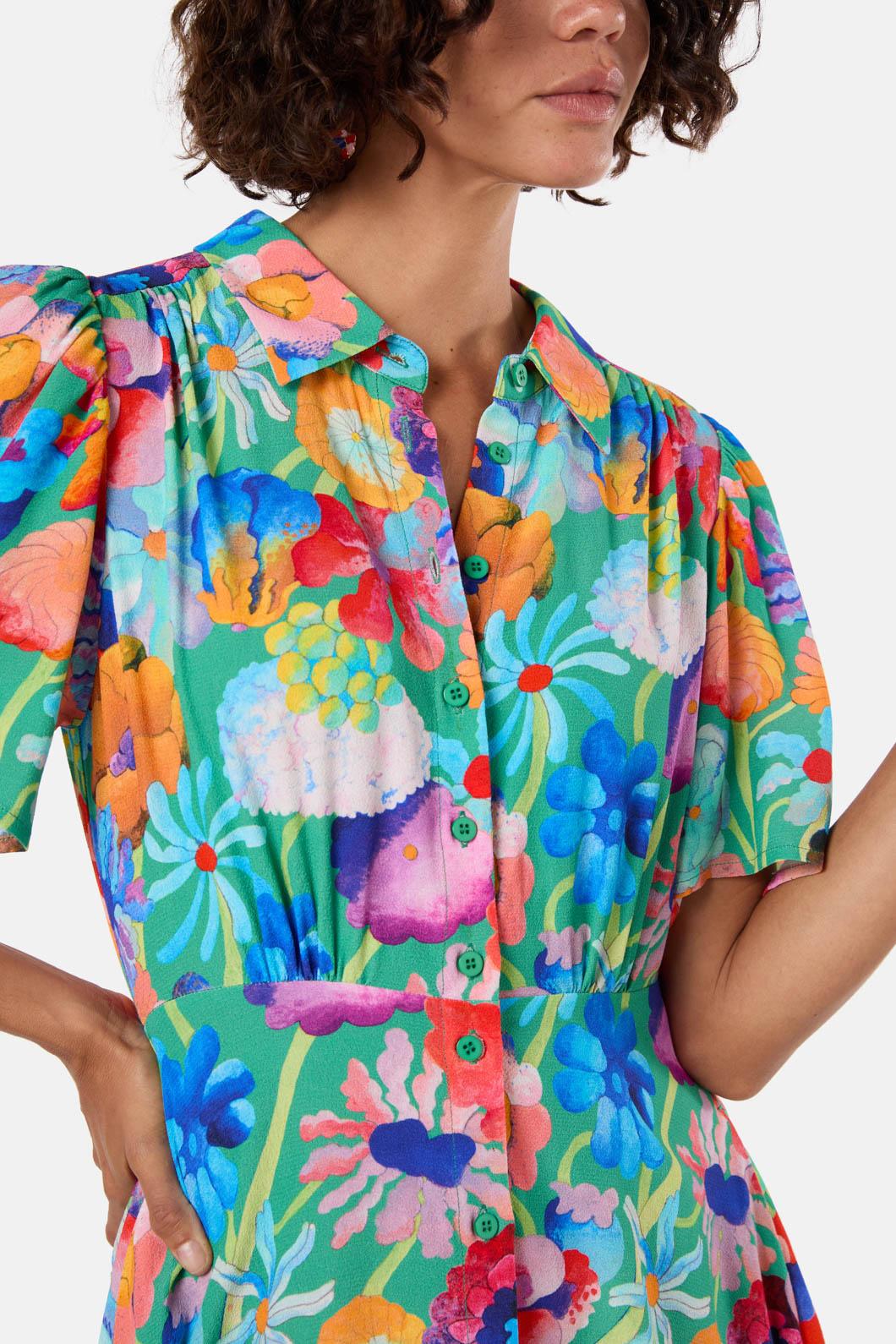 Big Bouquet Shirt Dress - Image 5