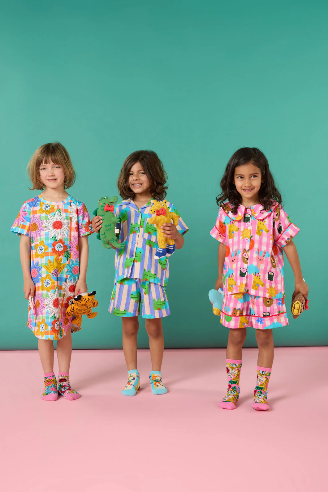 Blooming Check Kids Nightie Dress - Image 4