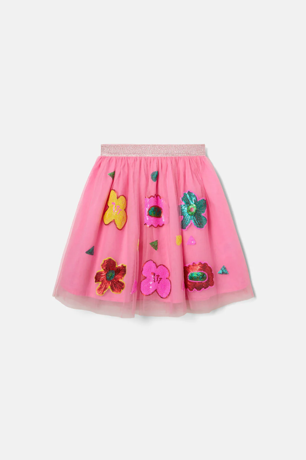 Bold Floral Kids Sequins Skirt - Image 4