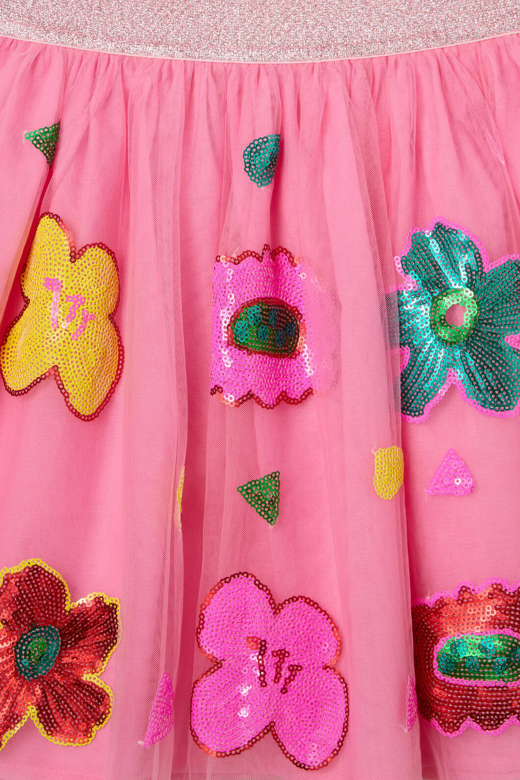 Bold Floral Kids Sequins Skirt - Image 5