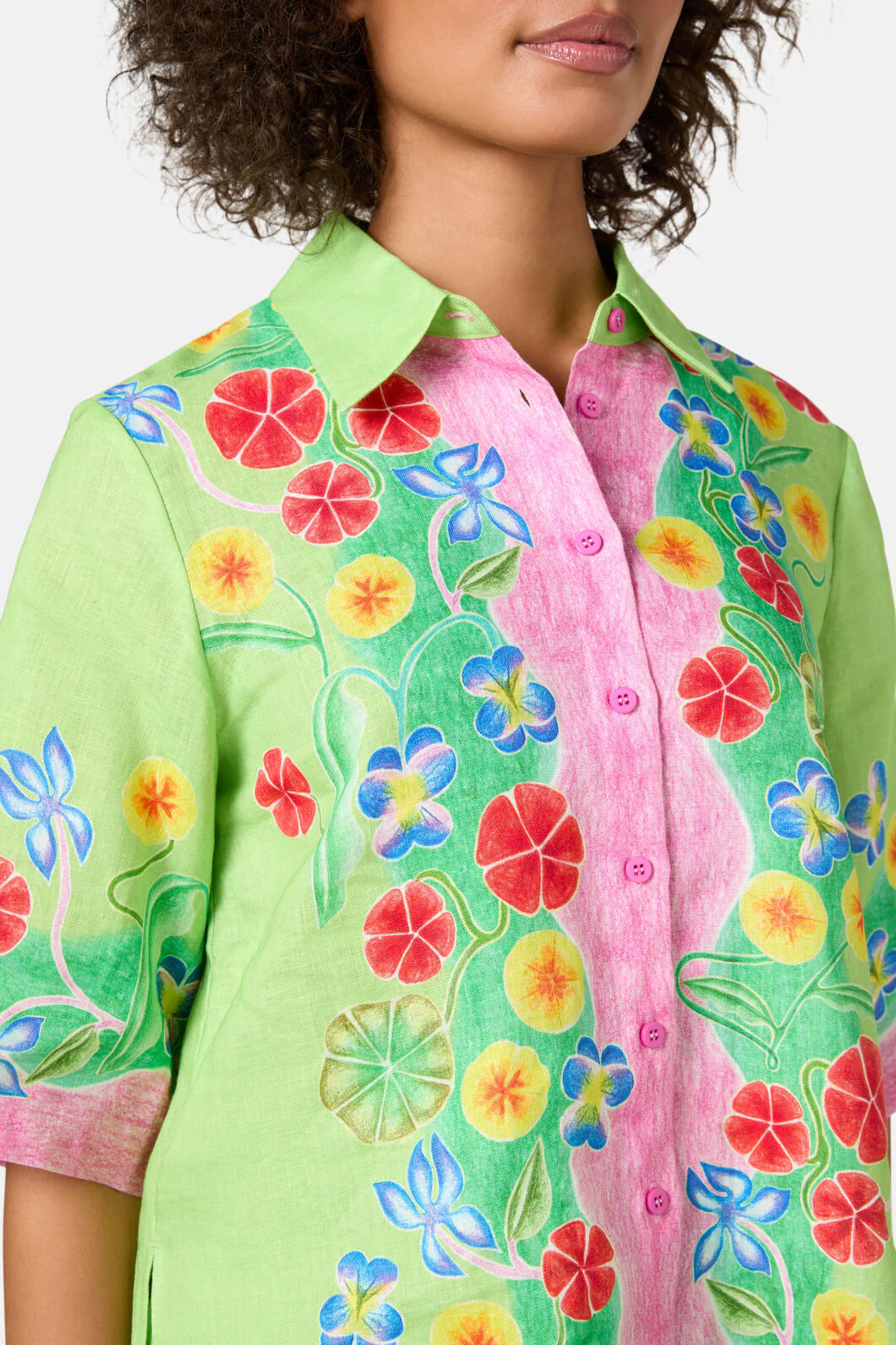 Botanica Linen Print Shirt - Image 7