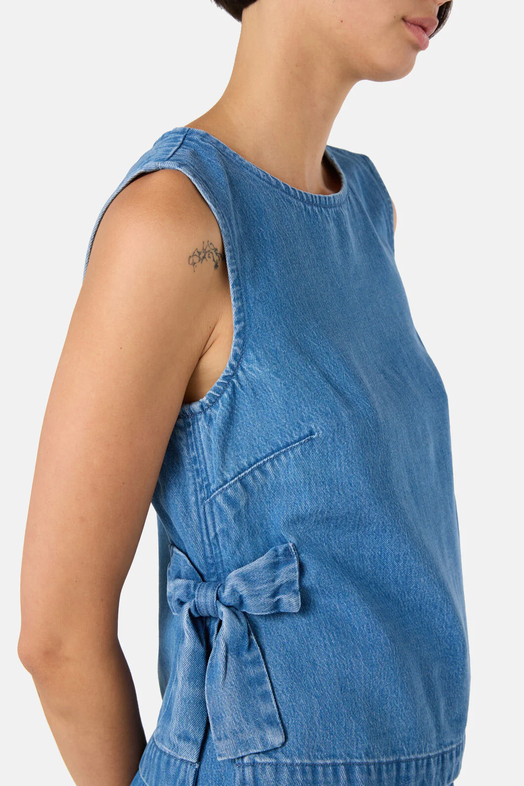 Bowtiful Denim Tank - Image 6