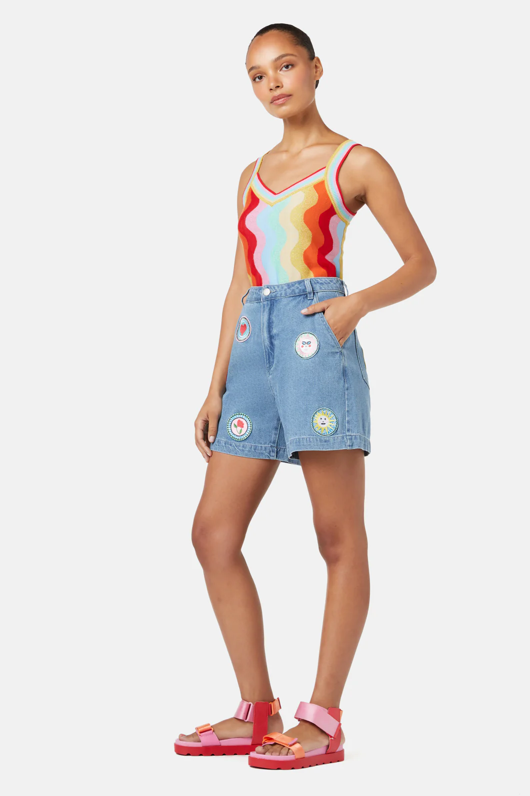 Bring A Plate Denim Shorts - Image 3