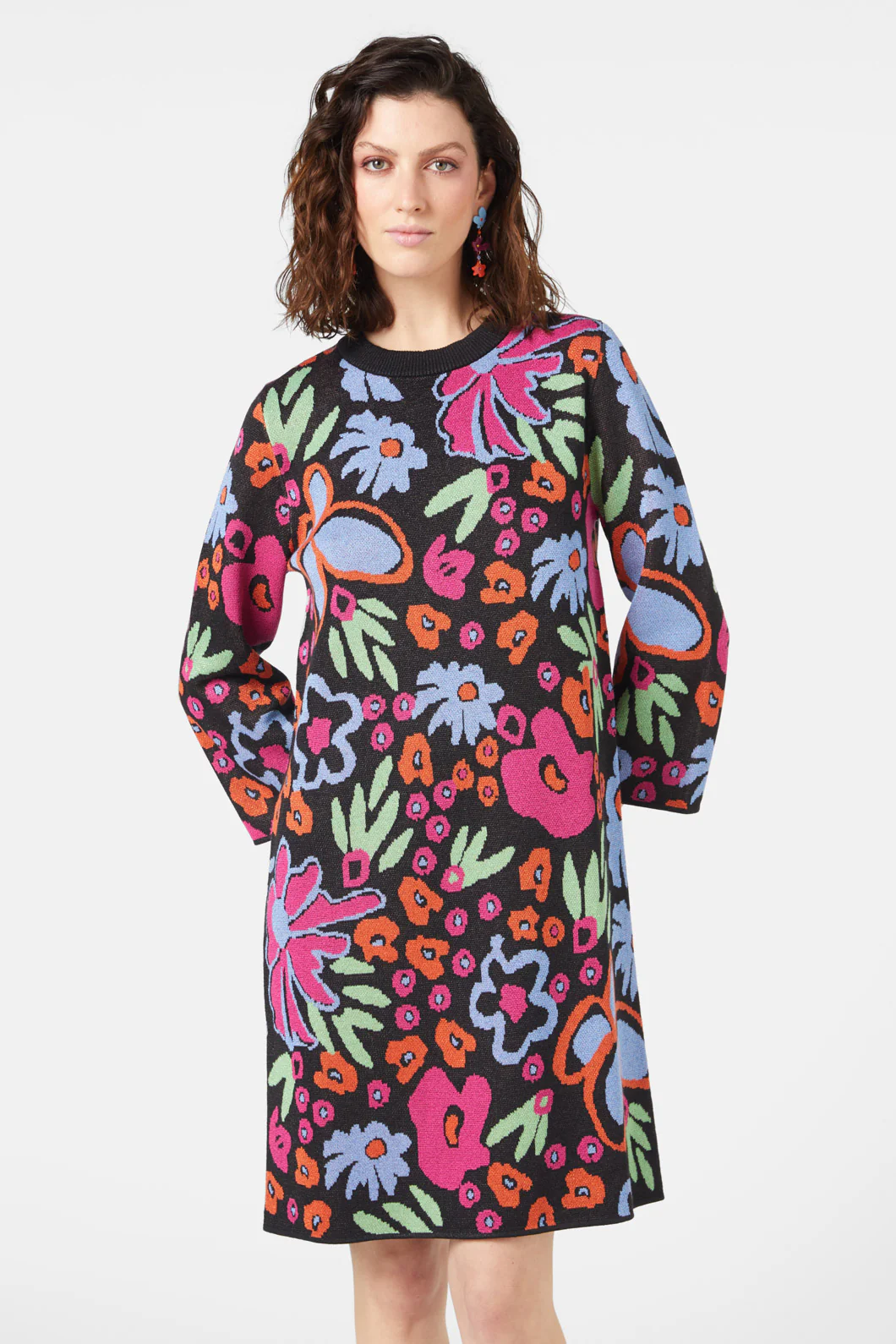 Brushed Bouquet Knit Dress - Image 2