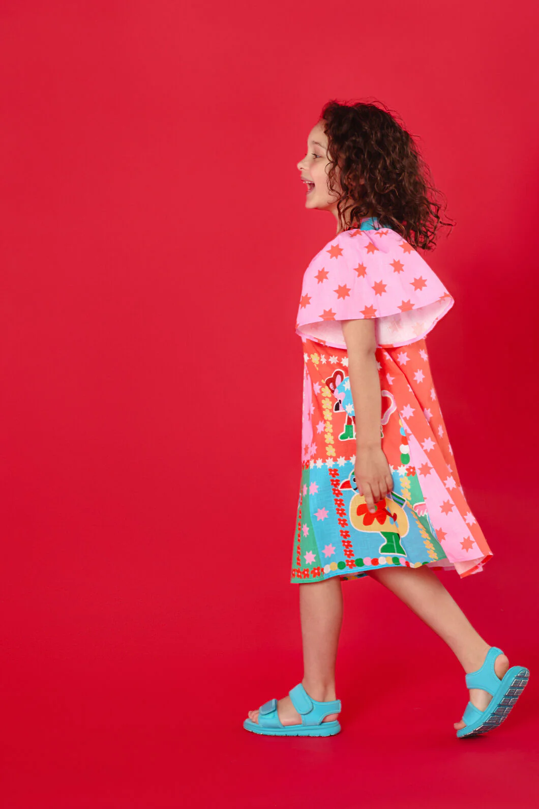 Buggy Grid Kids Frill Dress - Image 3