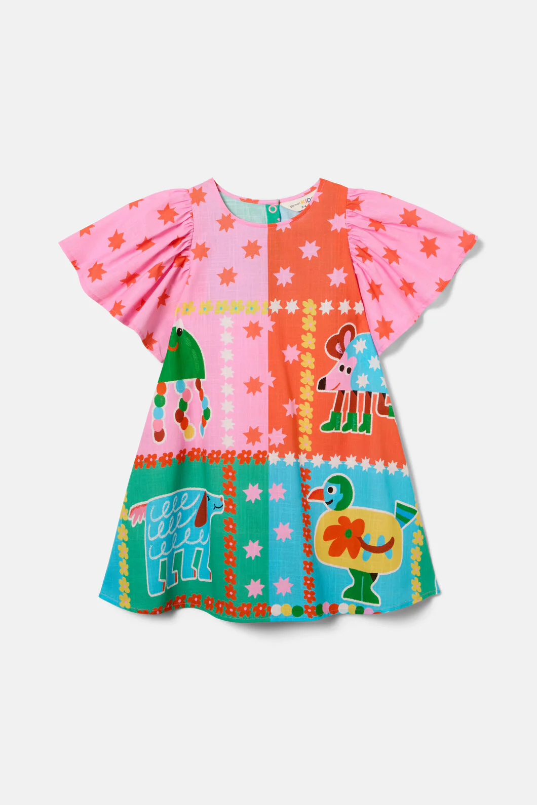 Buggy Grid Kids Frill Dress - Image 4