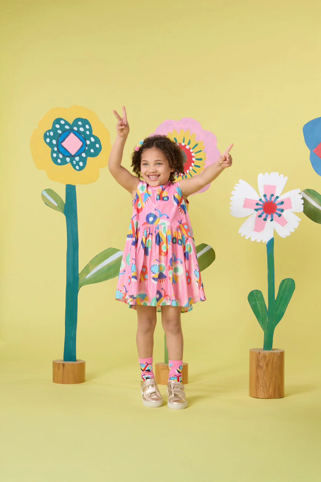Butterfly Kids Tulip Dress - Image 2