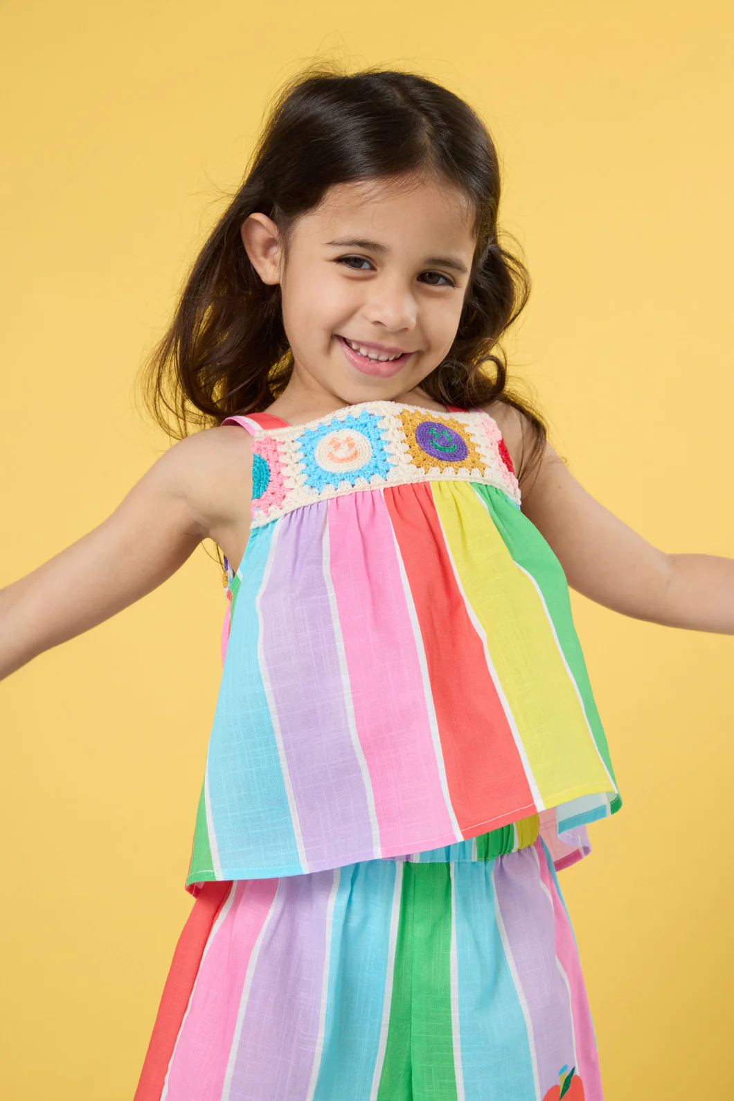 Candy Stripe Kids Crochet Top - Image 4
