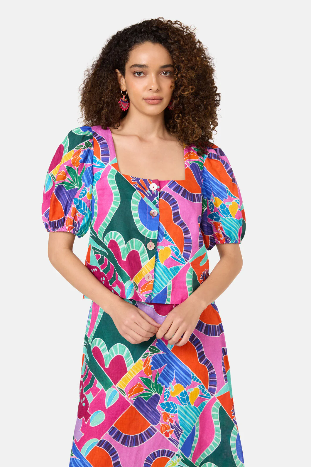 Caravan Holiday Linen Top - Image 2