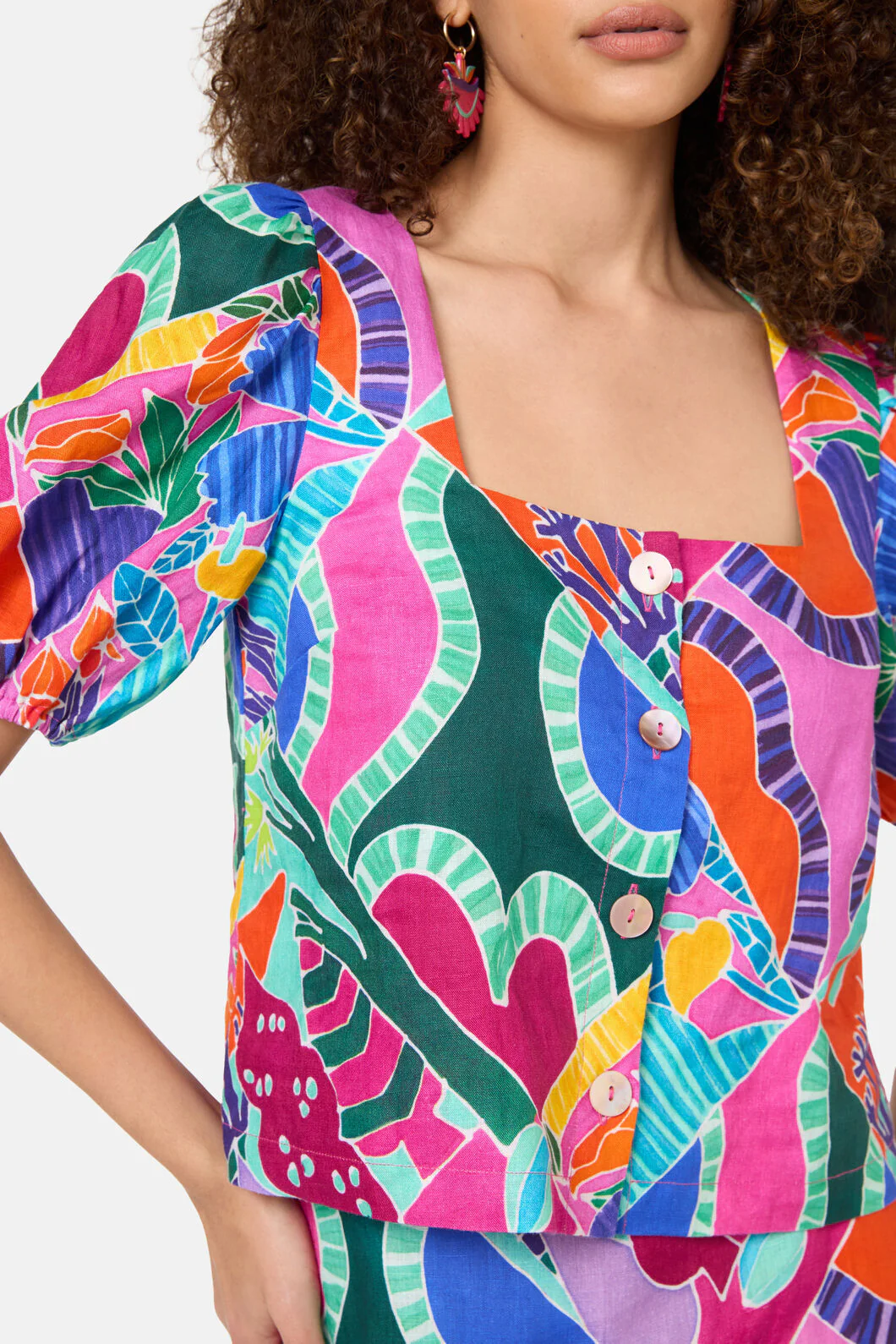 Caravan Holiday Linen Top - Image 6