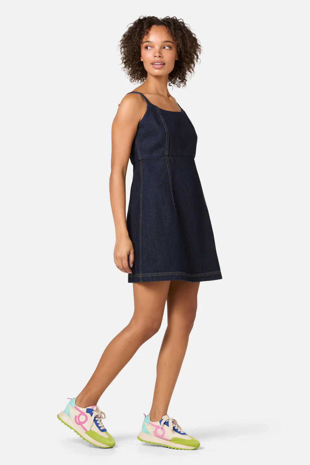Casper Denim Mini Dress - Image 3