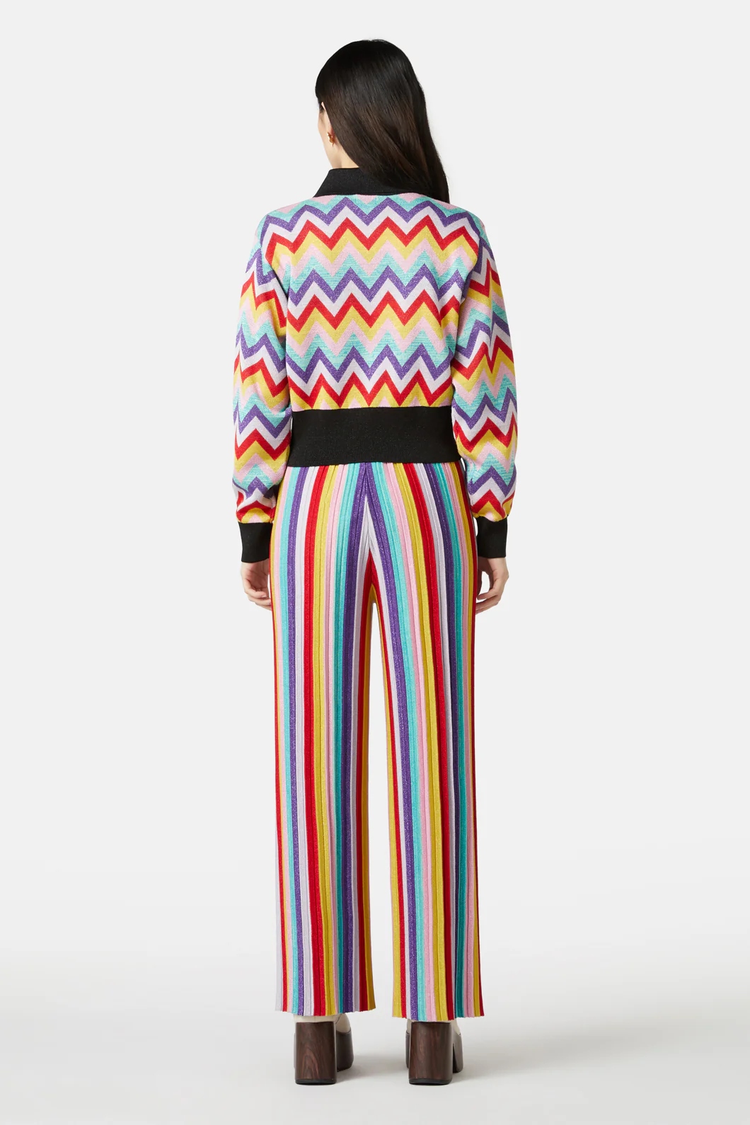 Chevron Lurex Knit Jacket - Image 6