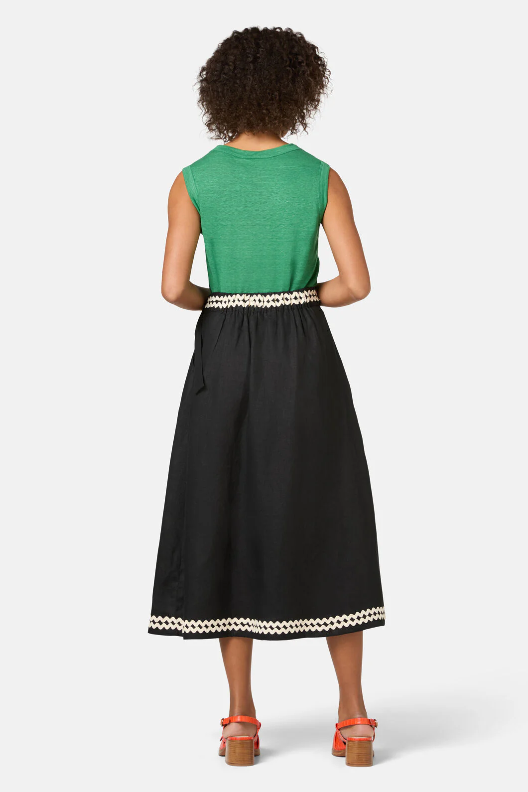 Cindy Linen Midi Skirt - Image 3
