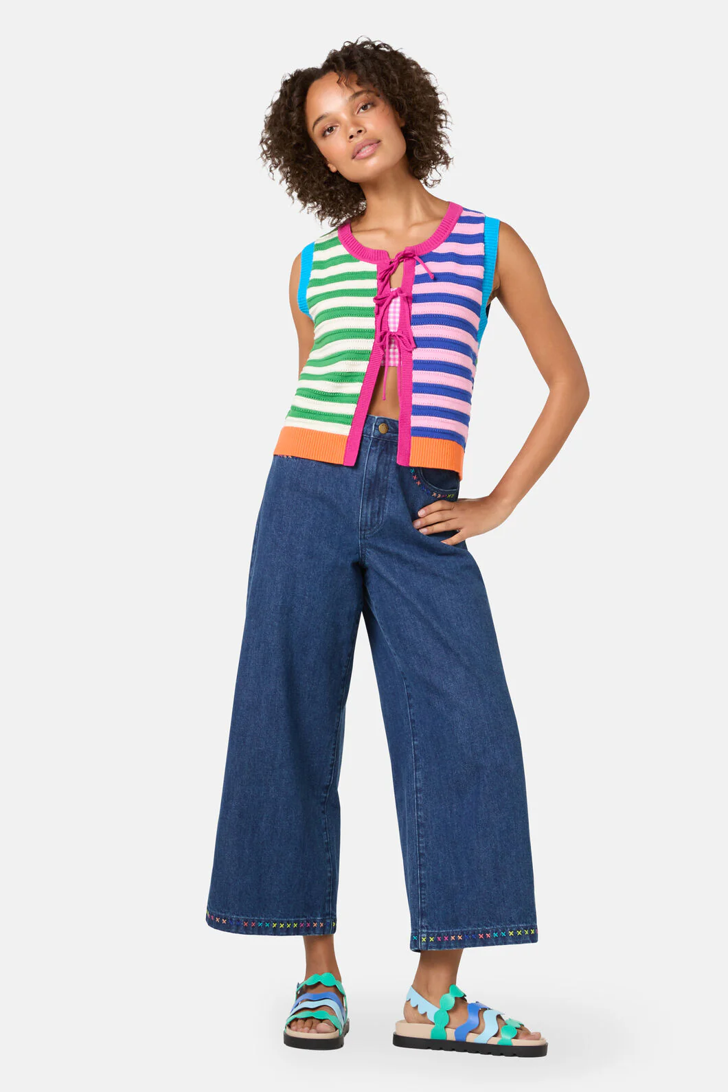 Clementine Cotton Knit Vest - Image 2