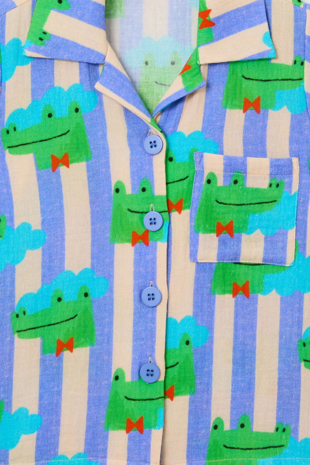 Croc Stripe Kids Pyjama Set - Image 5