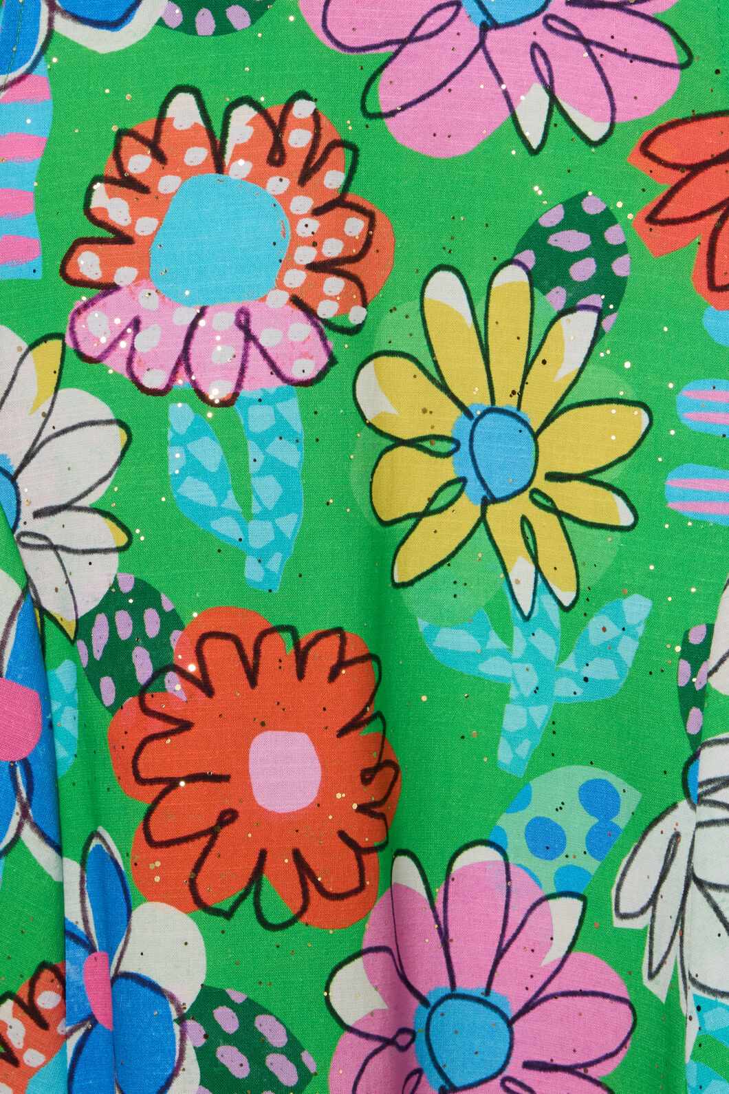 Cut Out Floral Kids Splice Dress - Image 5