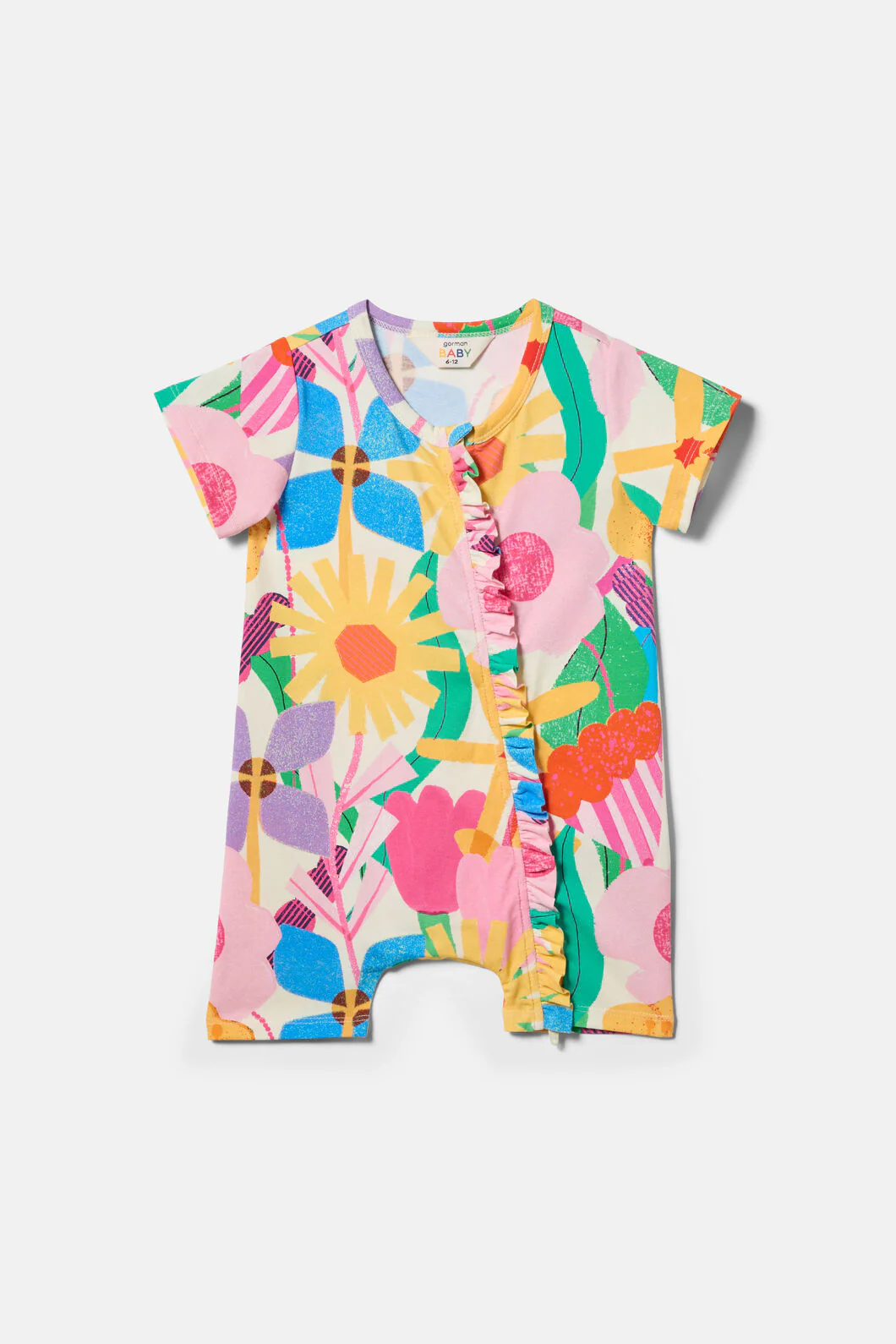 Cut Paste Floral Baby Onesie - Image 2