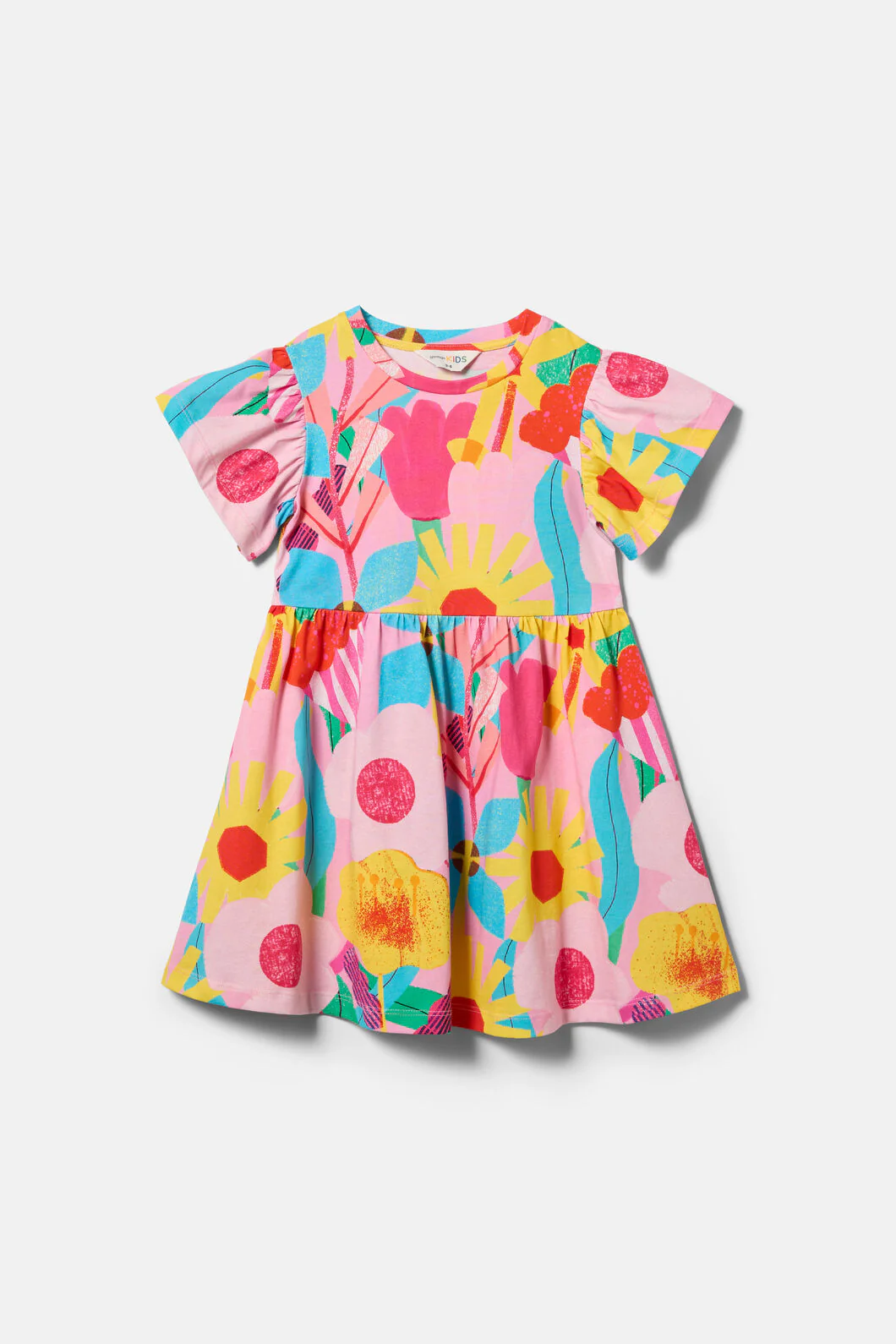 Cut Paste Floral Kids Dress - Image 3