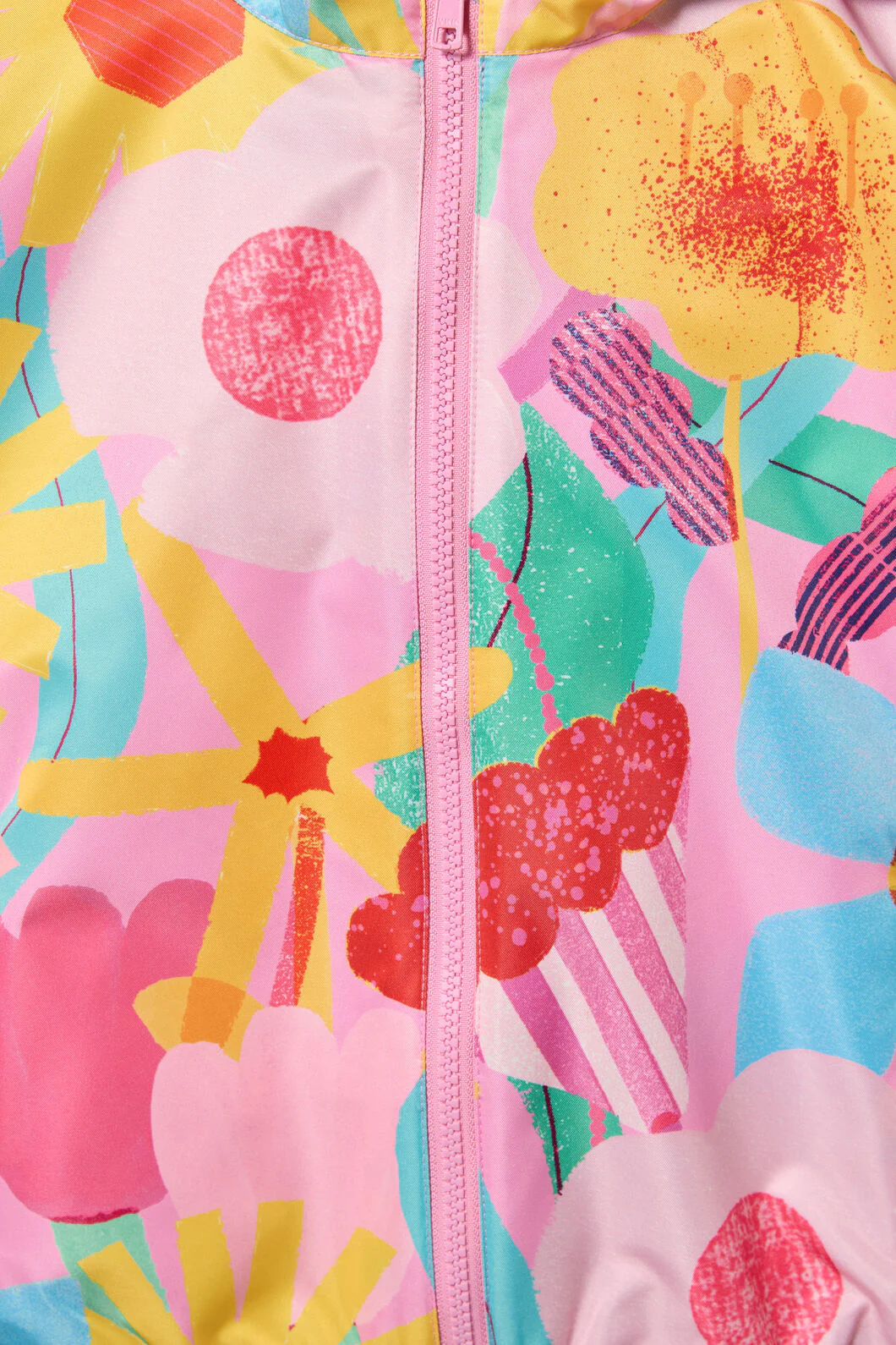 Cut Paste Floral Kids Raincoat - Image 4