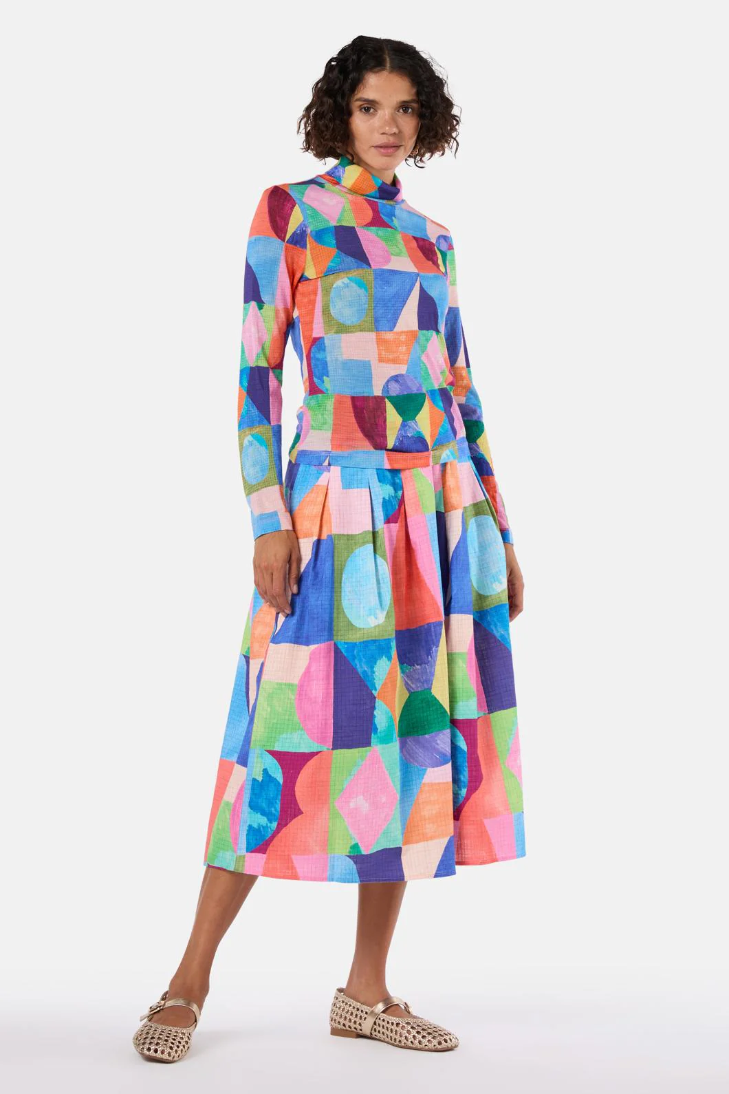 Cutting Shapes Midi Skirt - Image 2