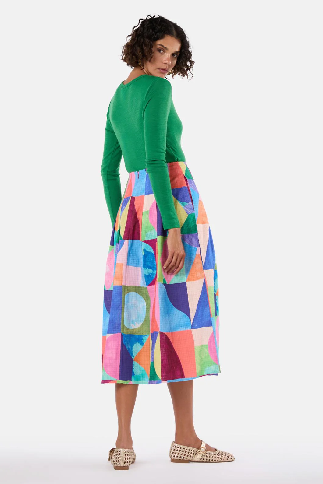 Cutting Shapes Midi Skirt - Image 4