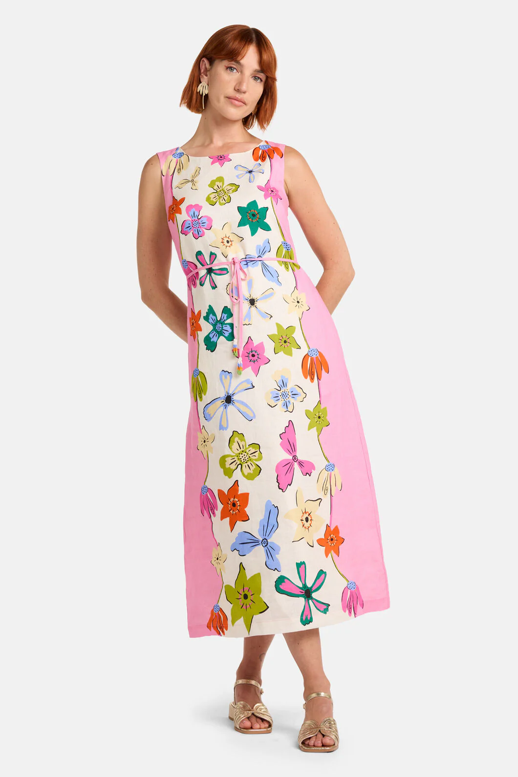 Daisy Chain Print Long Dress - Image 3