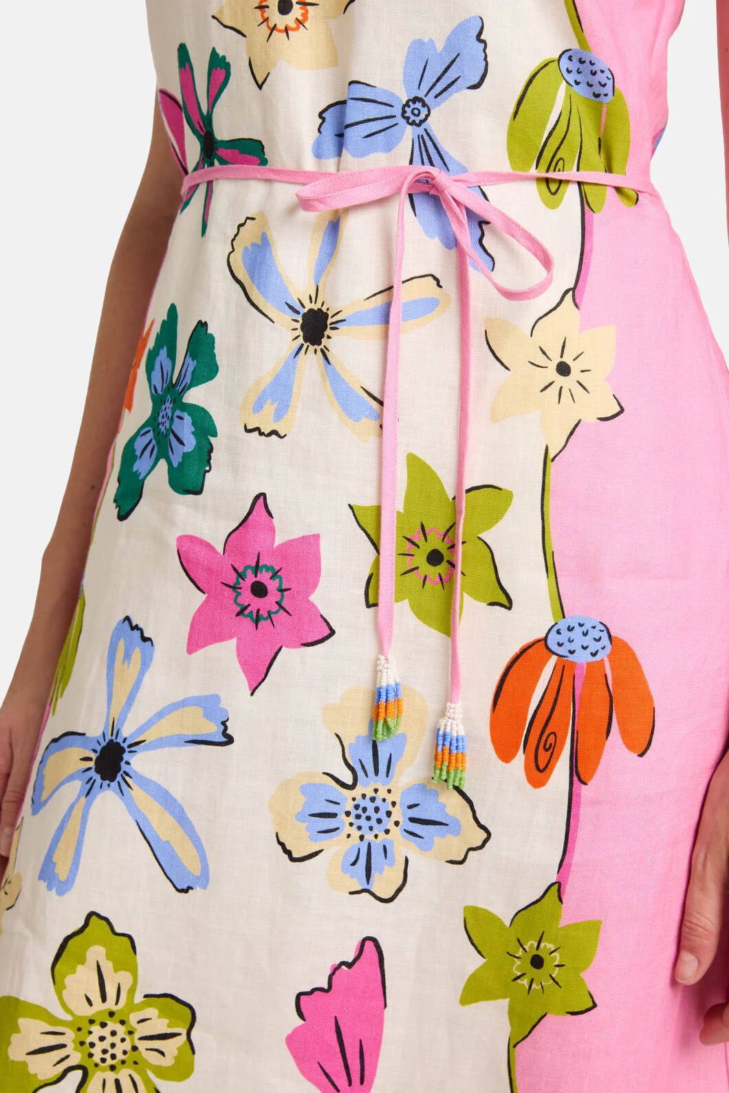 Daisy Chain Print Long Dress - Image 7