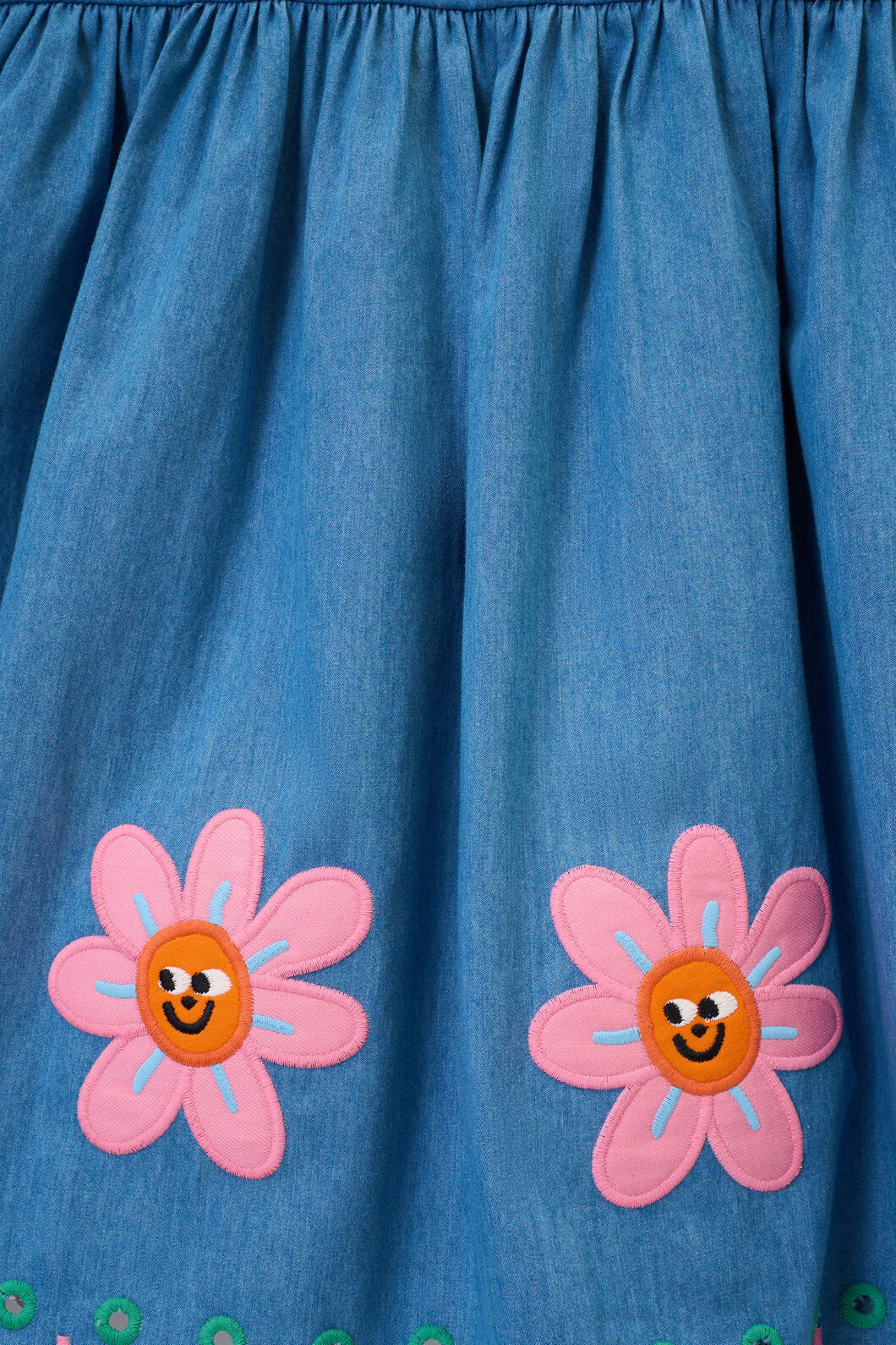 Daisy Embroidery Kids Dress - Image 3