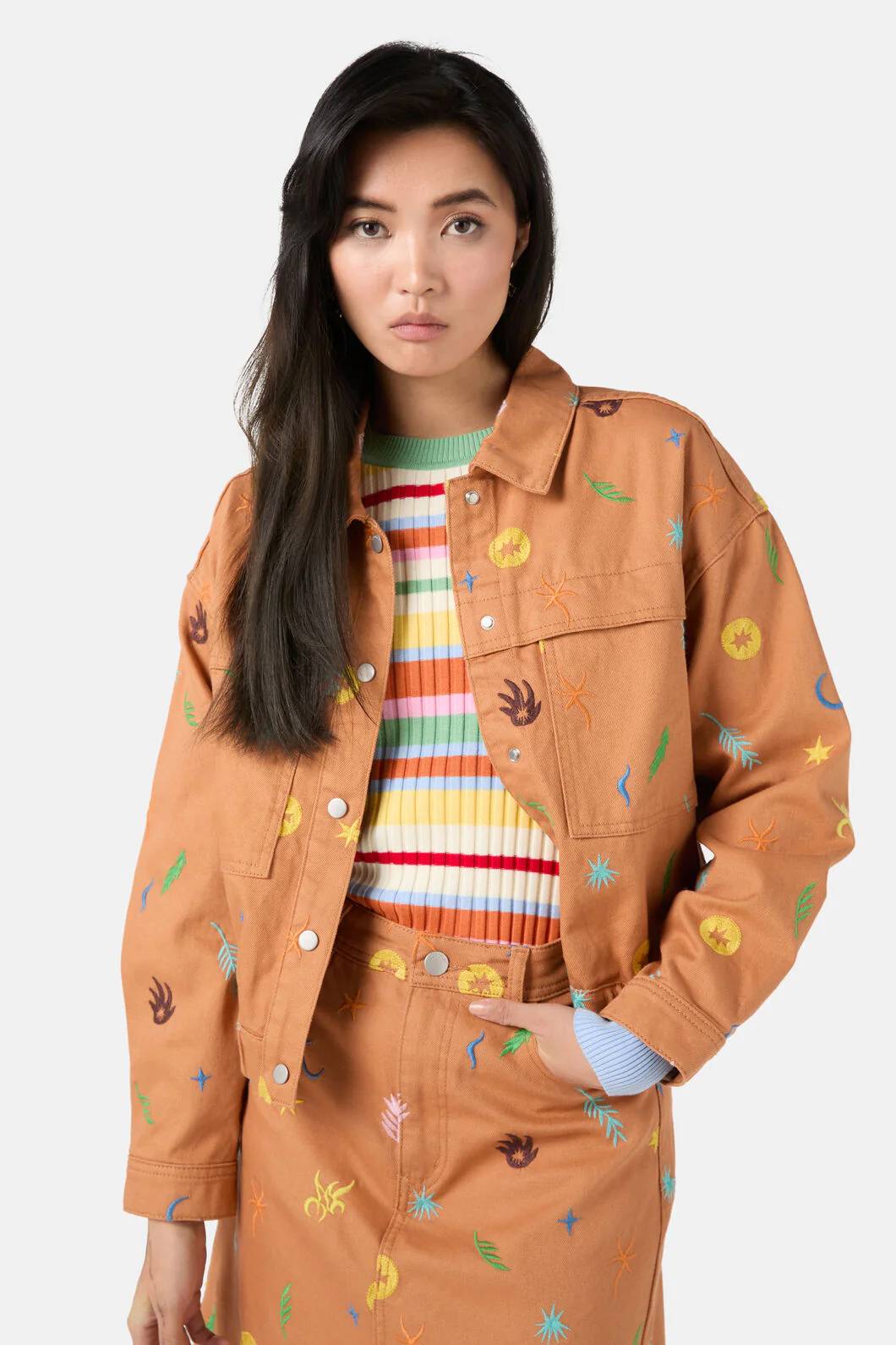 Desert Garden Denim Jacket - Image 4
