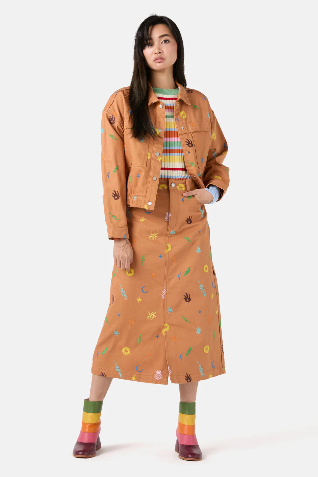 Desert Garden Denim Jacket - Image 6