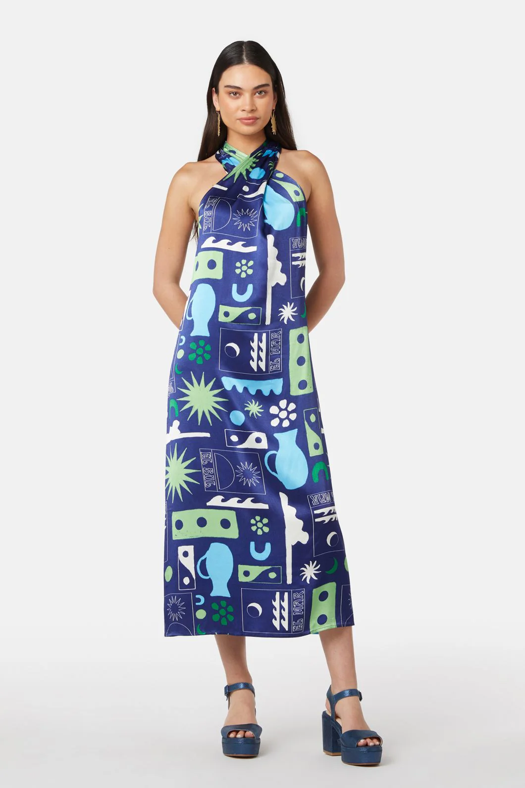 El Verano Halter Slip Dress - Image 2