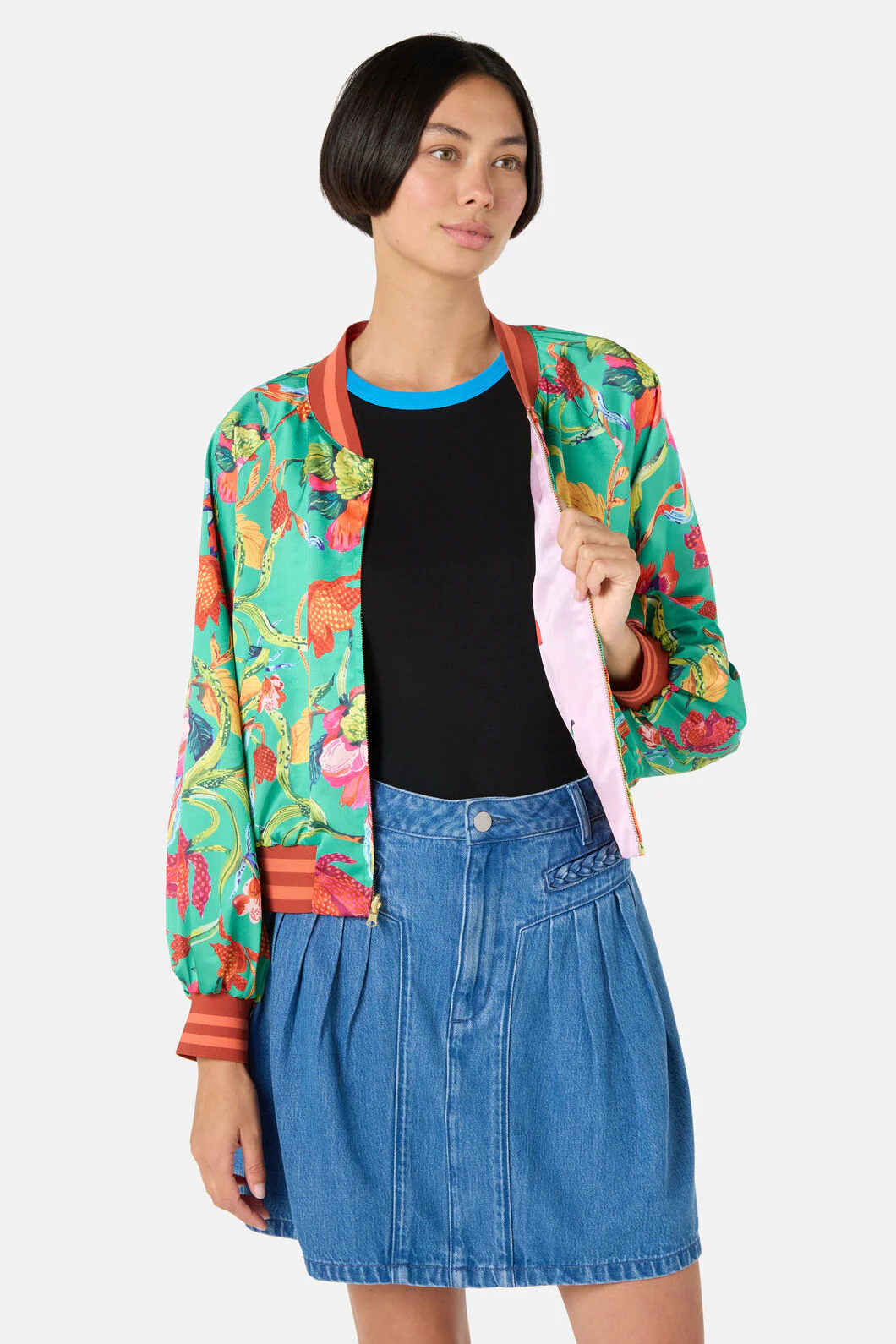 Elara Print Bomber Jacket - Image 3