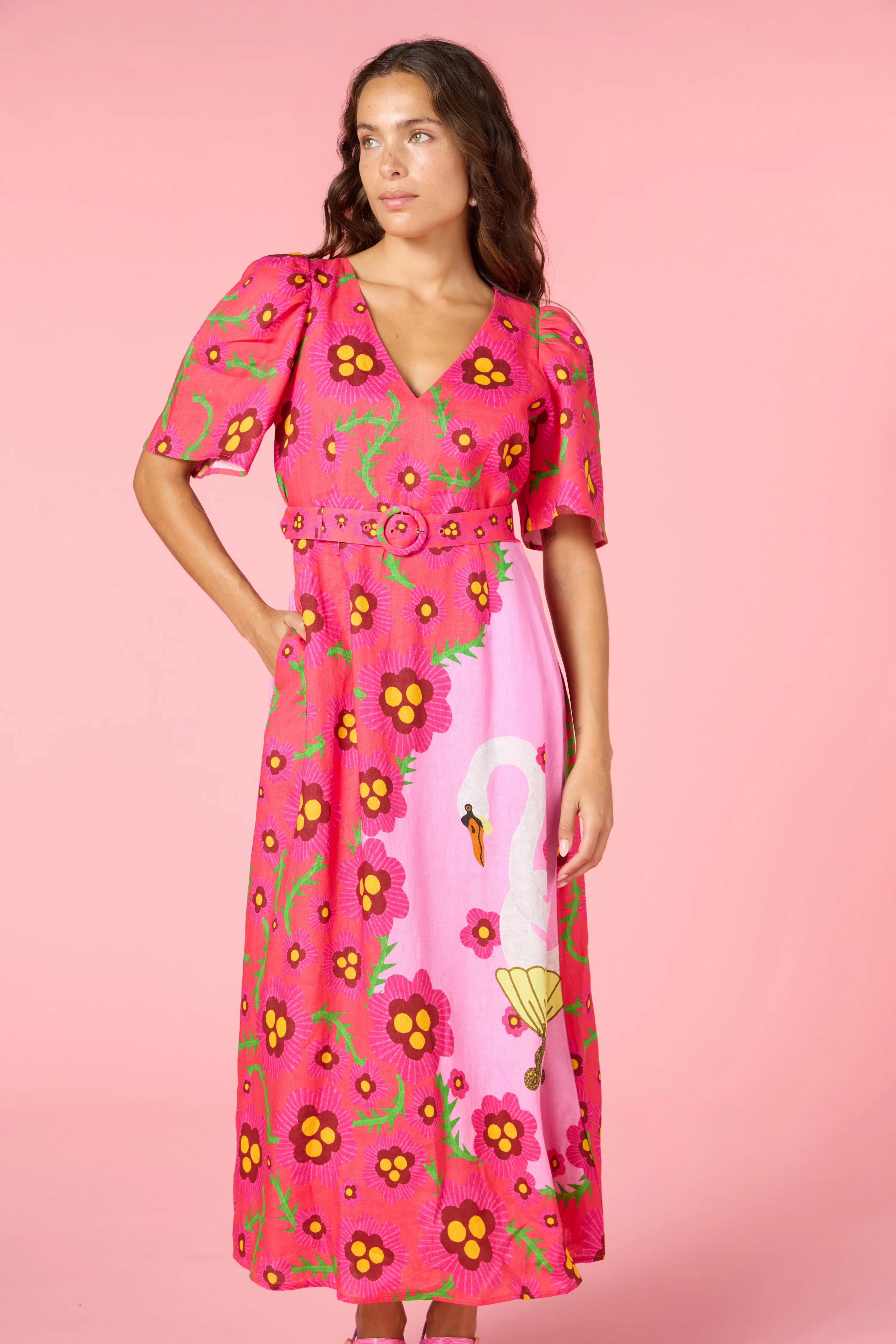 Eros Linen Summer Maxi Dress - Image 11