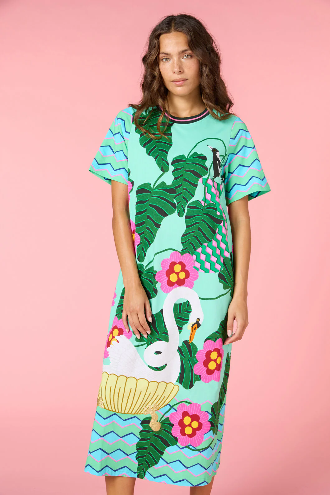 Eros Print Tee Dress - Image 5