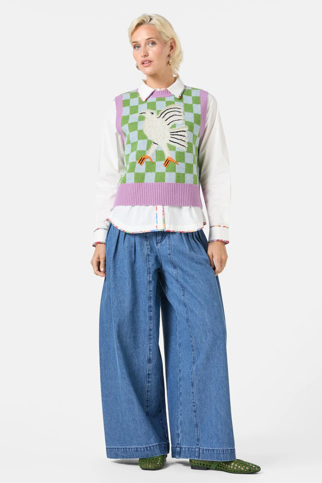 Fantasy Patchwork Knit Vest - Image 3